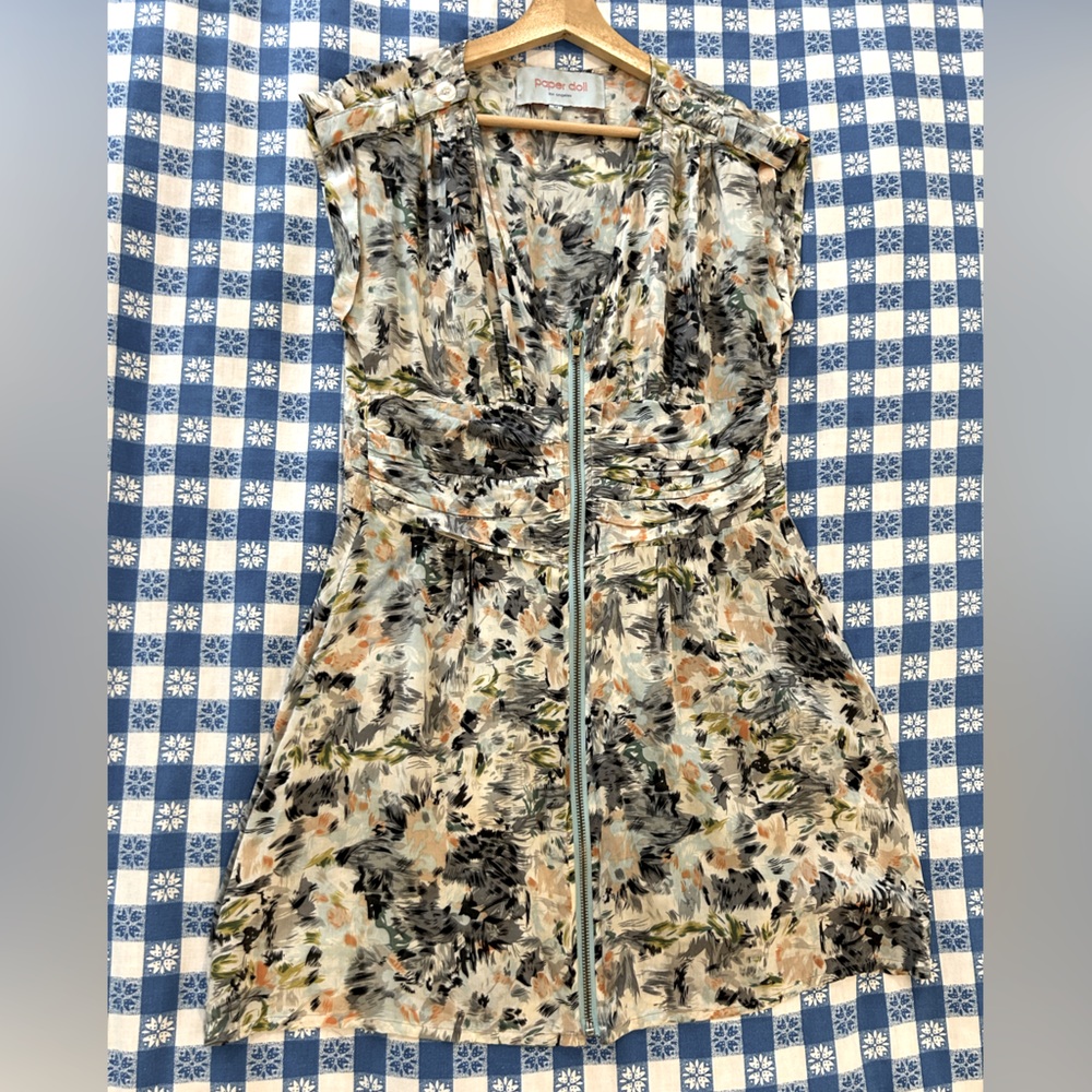 paper doll Zip Front Floral Dress